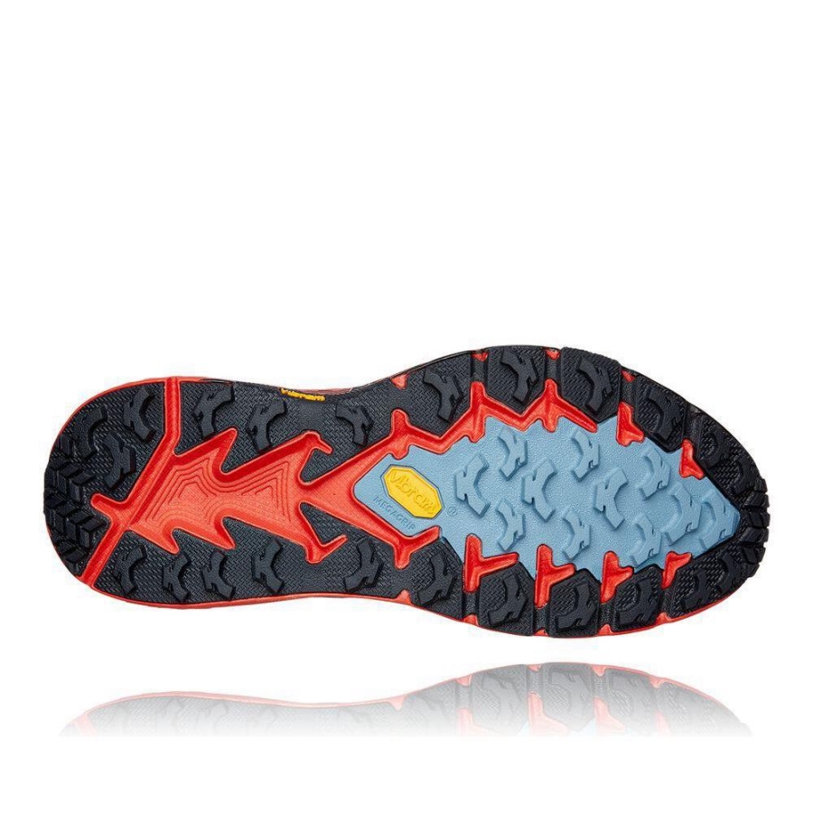 Men's Hoka Speedgoat 4 Running Shoes Red / Blue | US13LUMCA