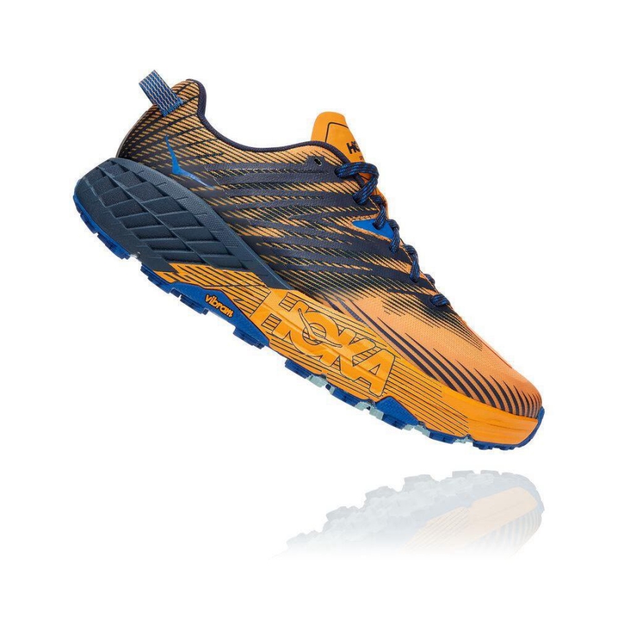 Men's Hoka Speedgoat 4 Sneakers Yellow / Black | US84VWMYE