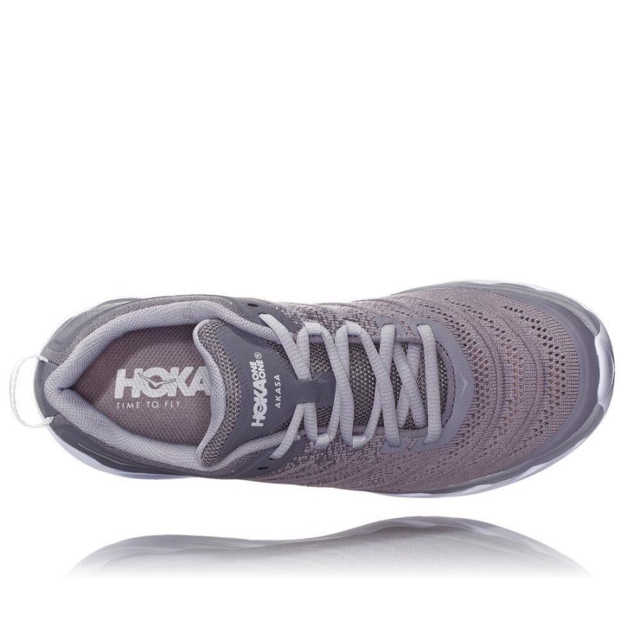 Women's Hoka Akasa Road Running Shoes Grey | US67EJAZY