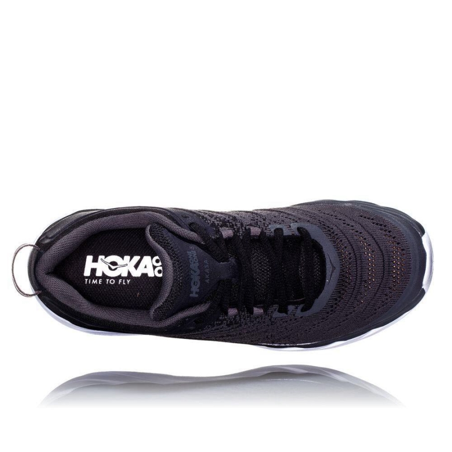 Women's Hoka Akasa Walking Shoes Black / Grey | US59CJARK