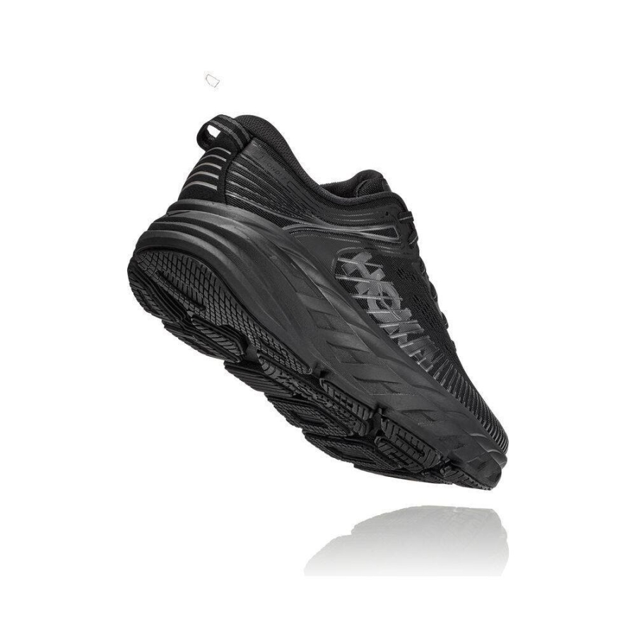 Women's Hoka Bondi 7 Running Shoes Black | US37ODENJ