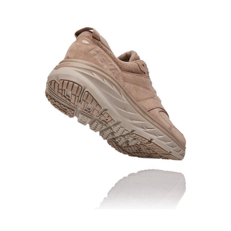 Women's Hoka Bondi L Walking Shoes Brown | US54MPZEB