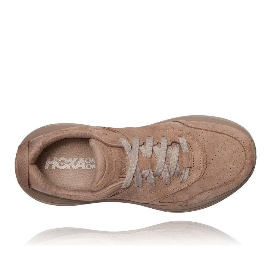 Women's Hoka Bondi L Walking Shoes Brown | US54MPZEB