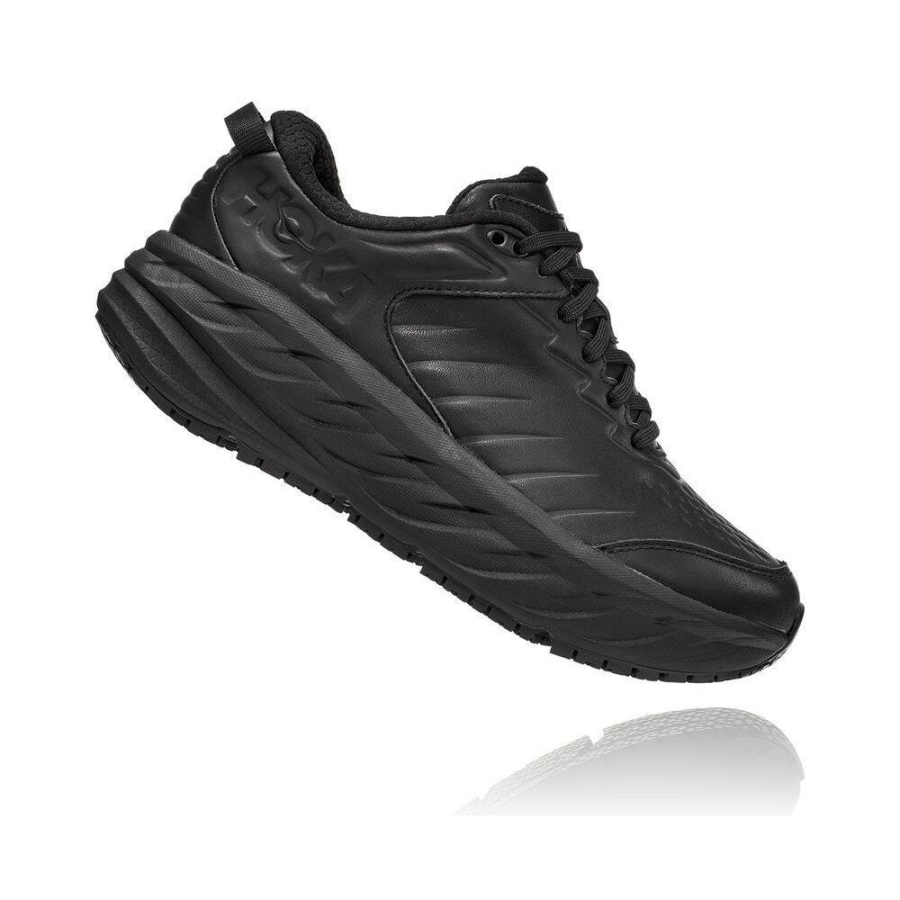 Women's Hoka Bondi SR Road Running Shoes Black | US95LYOGB