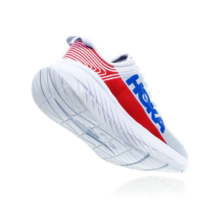 Women's Hoka Carbon X Road Running Shoes White / Red | US24LPABZ