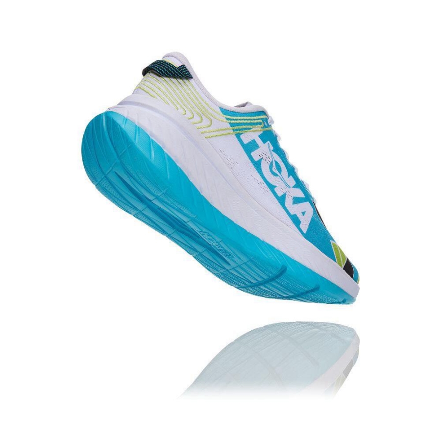 Women's Hoka Carbon X Road Running Shoes Blue / White | US56QSENZ