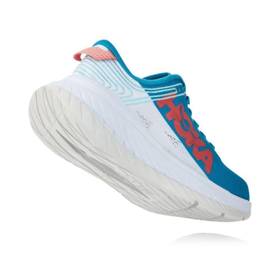 Women's Hoka Carbon X Road Running Shoes Blue / White | US84DMJKF