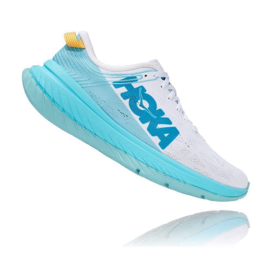 Women's Hoka Carbon X Road Running Shoes White / Blue | US95FLBMX