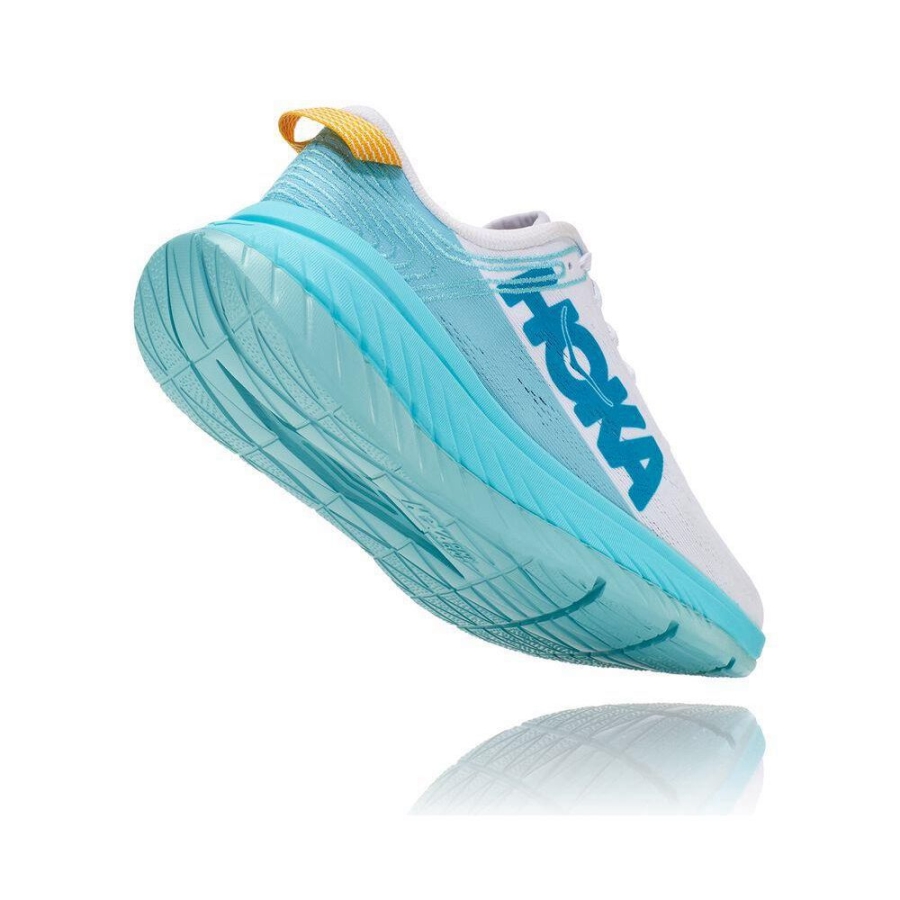 Women's Hoka Carbon X Road Running Shoes White / Blue | US95FLBMX