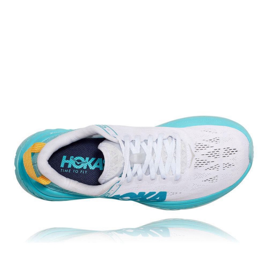 Women's Hoka Carbon X Road Running Shoes White / Blue | US95FLBMX