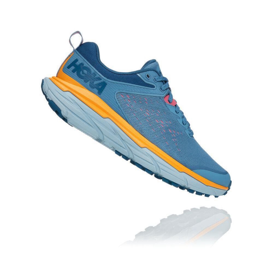 Women's Hoka Challenger ATR 6 Trail Running Shoes Blue / Yellow | US94WZRSO