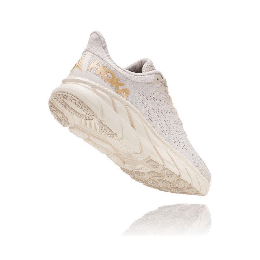 Women's Hoka Clifton 7 Walking Shoes Beige | US75WQFYE