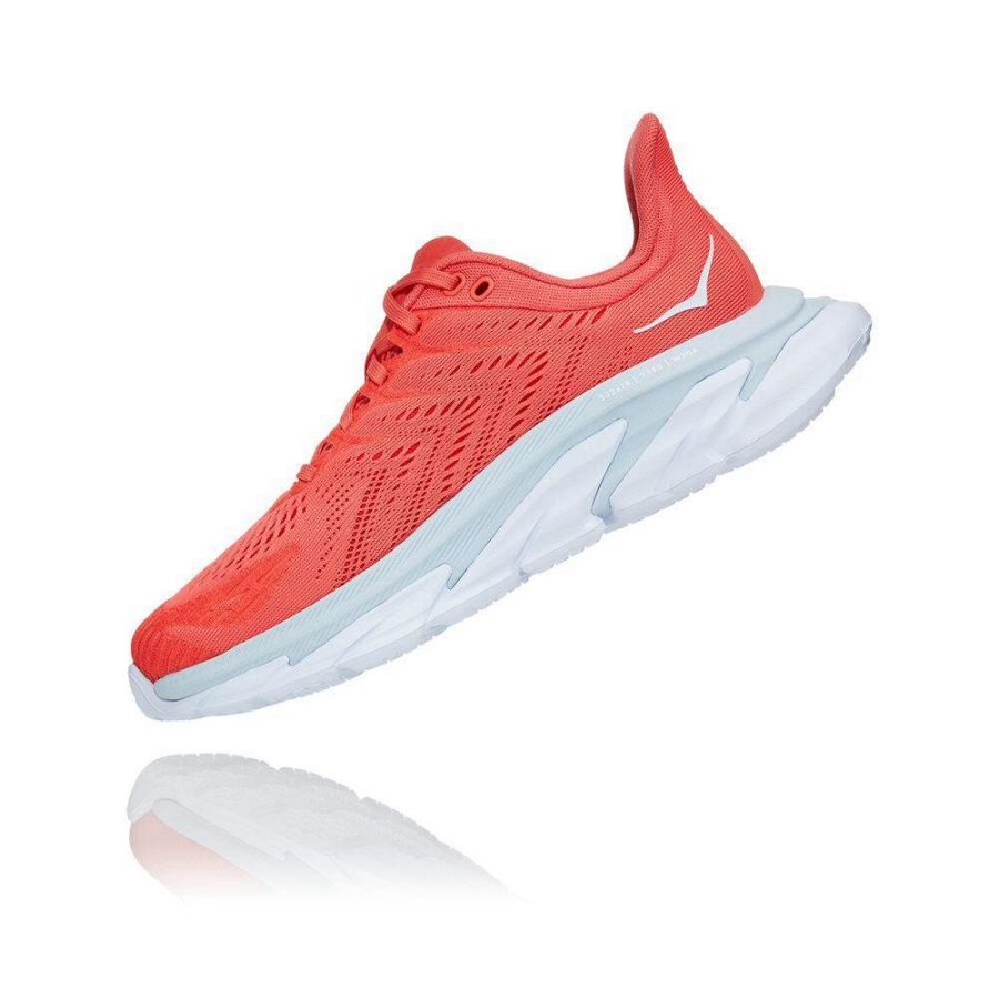 Women's Hoka Clifton Edge Road Running Shoes Red | US41TGEXQ