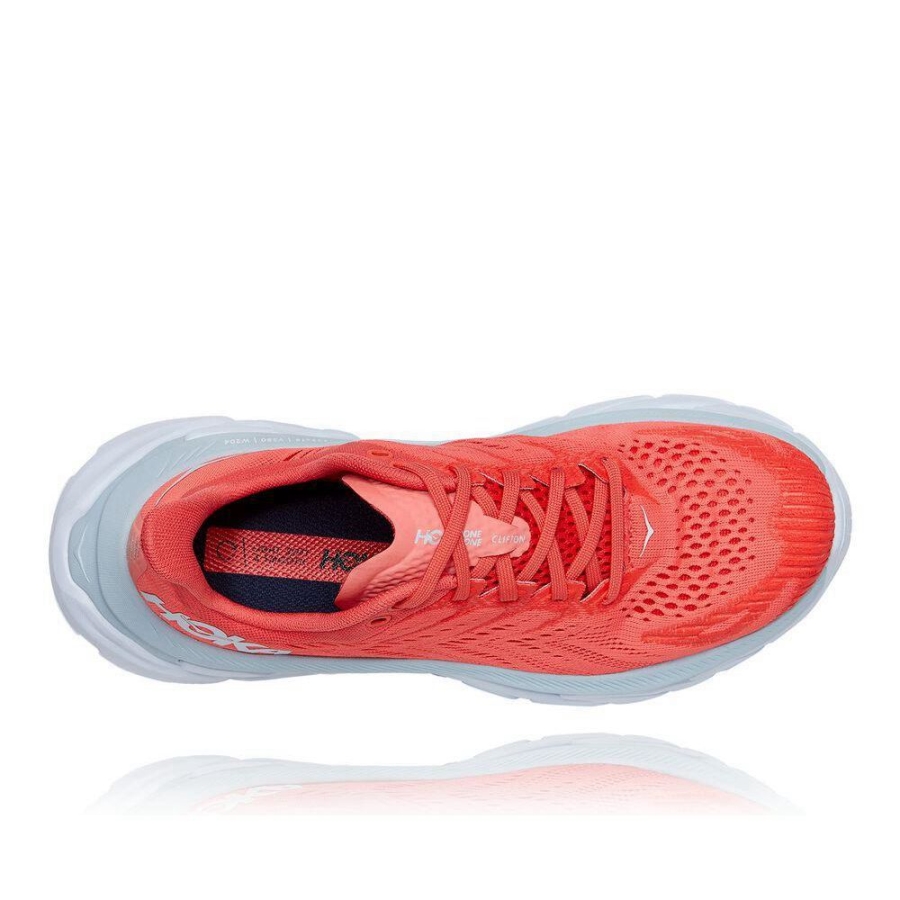 Women's Hoka Clifton Edge Road Running Shoes Red | US41TGEXQ