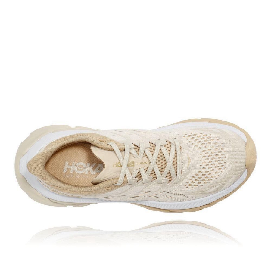 Women's Hoka Clifton Edge Road Running Shoes Beige | US65GPTDO