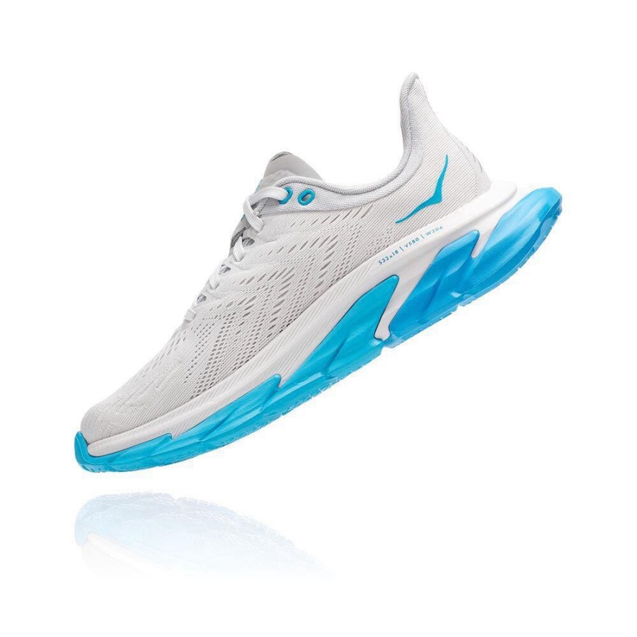 Women's Hoka Clifton Edge Road Running Shoes White / Blue | US69JQWEP