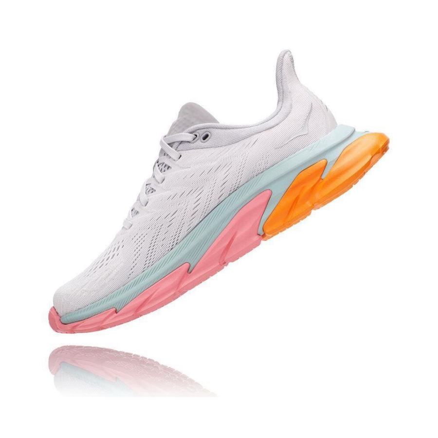 Women's Hoka Clifton Edge Road Running Shoes White / Pink | US79SPAQX