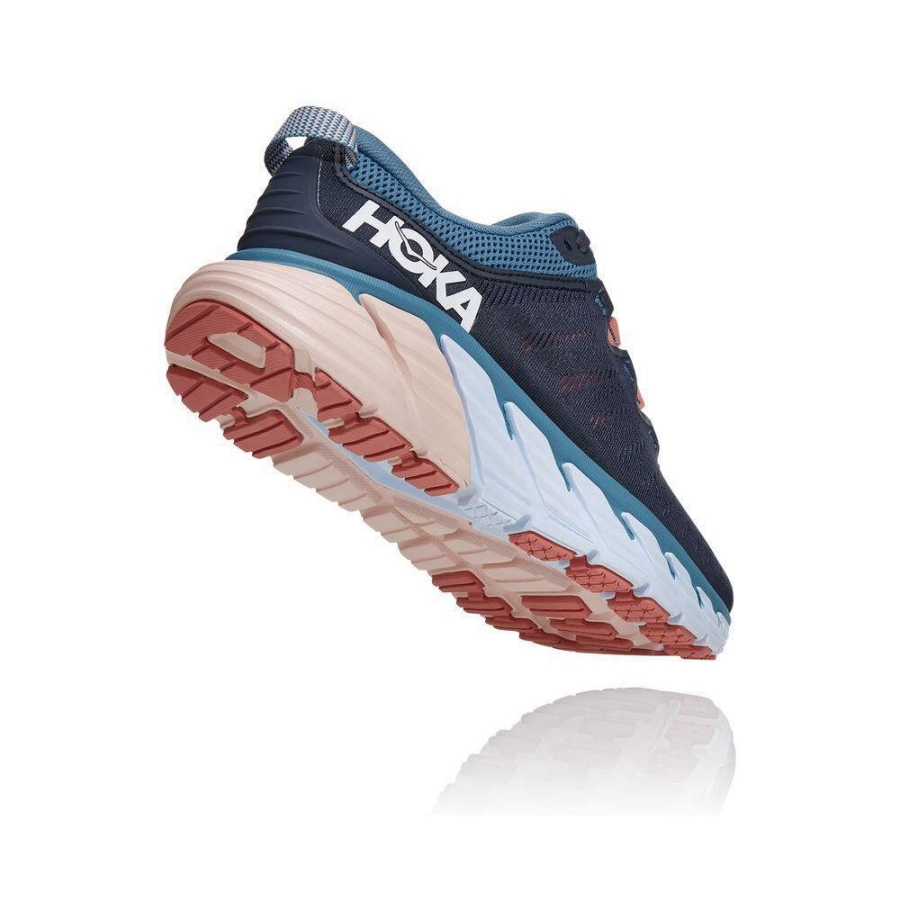 Women's Hoka Gaviota 3 Road Running Shoes Navy | US25QMKBP