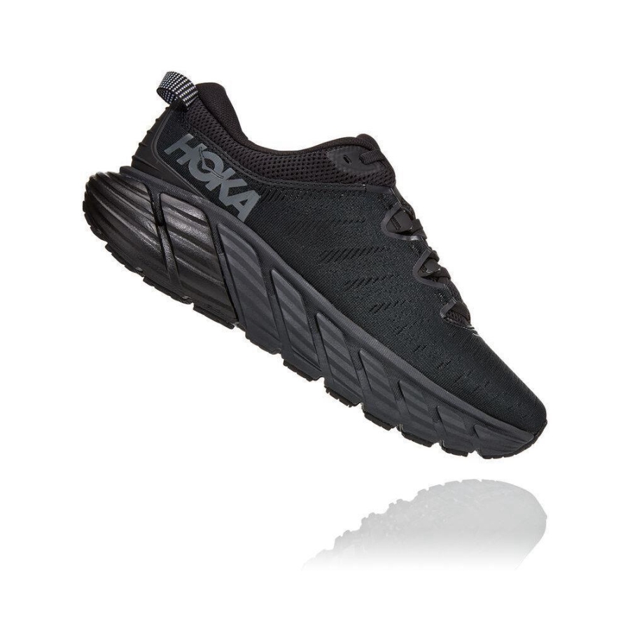 Women's Hoka Gaviota 3 Road Running Shoes Black | US47NVFJR