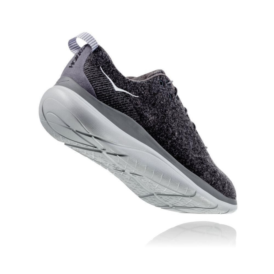 Women's Hoka Hupana Flow Wool Road Running Shoes Dark Grey | US60FYNRV