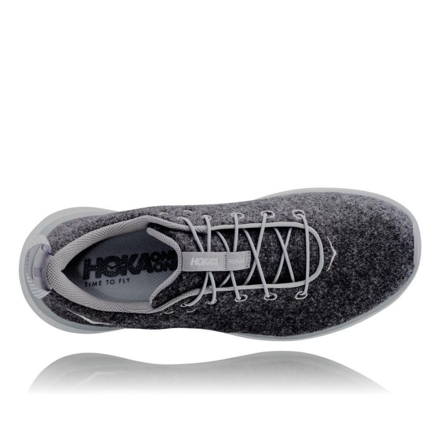 Women's Hoka Hupana Flow Wool Running Shoes Dark Grey | US24DRWIV