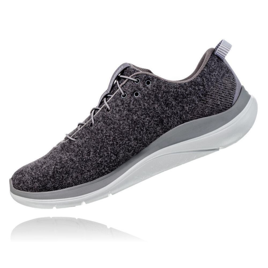 Women's Hoka Hupana Flow Wool Walking Shoes Dark Grey | US36NTGPI