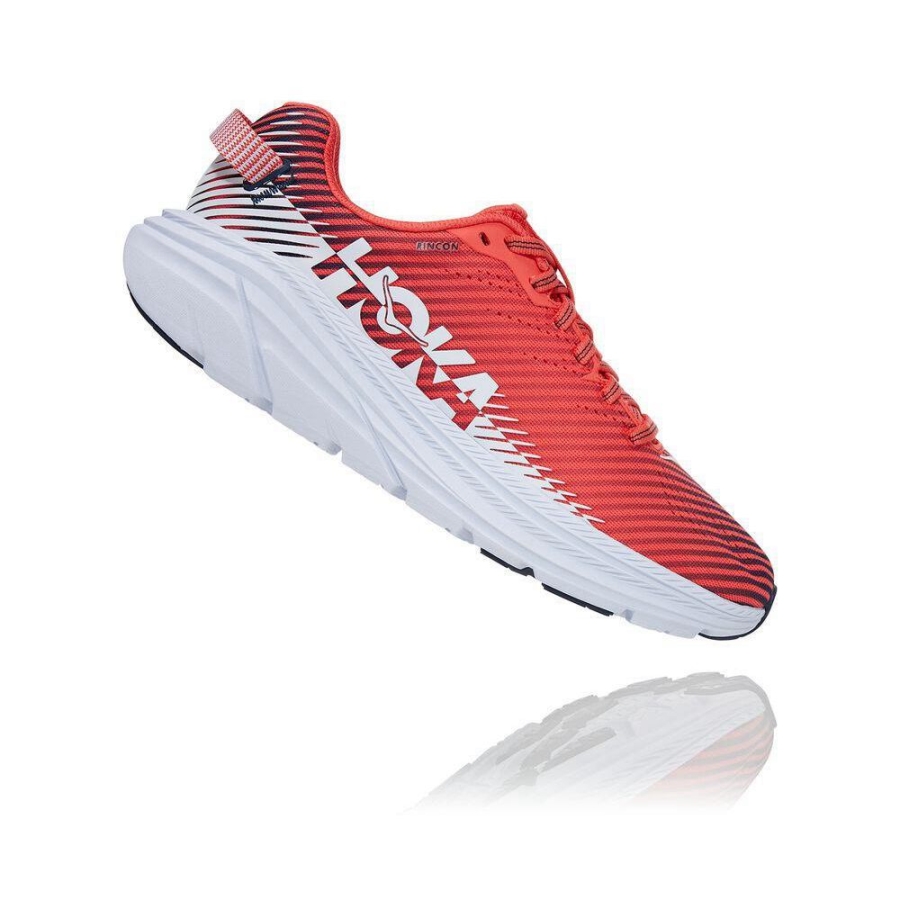 Women's Hoka Rincon 2 Road Running Shoes Red | US72PZOAE