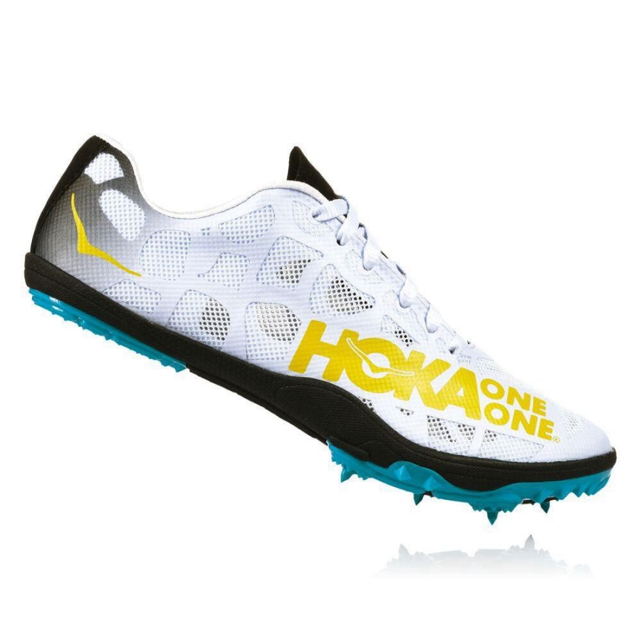 Women's Hoka Rocket LD Spikes Shoes White | US60GPTSO