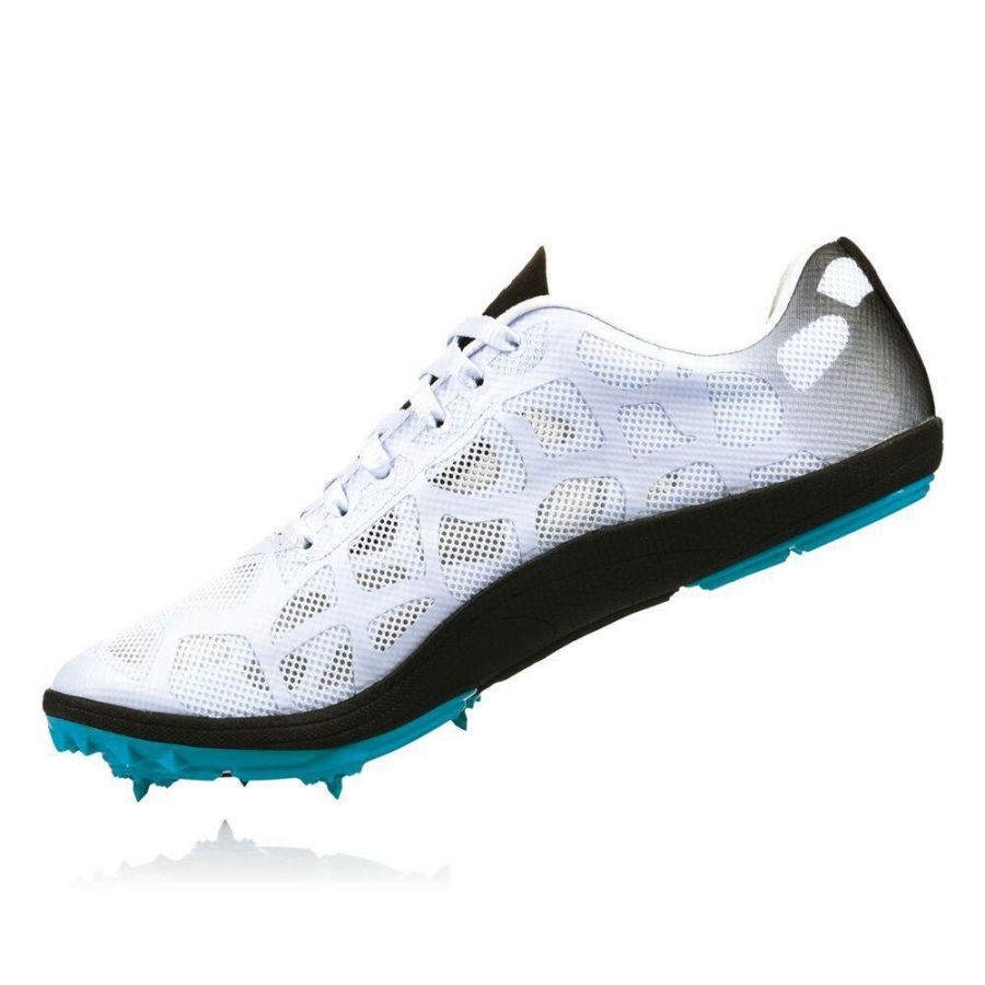 Women's Hoka Rocket LD Spikes Shoes White | US60GPTSO