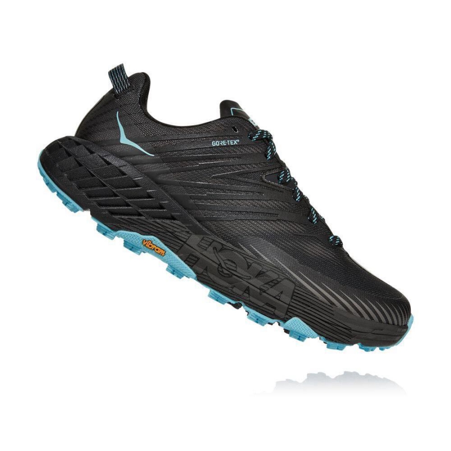 Women's Hoka Speedgoat 4 GTX Trail Running Shoes Grey / Black | US10YDZMB