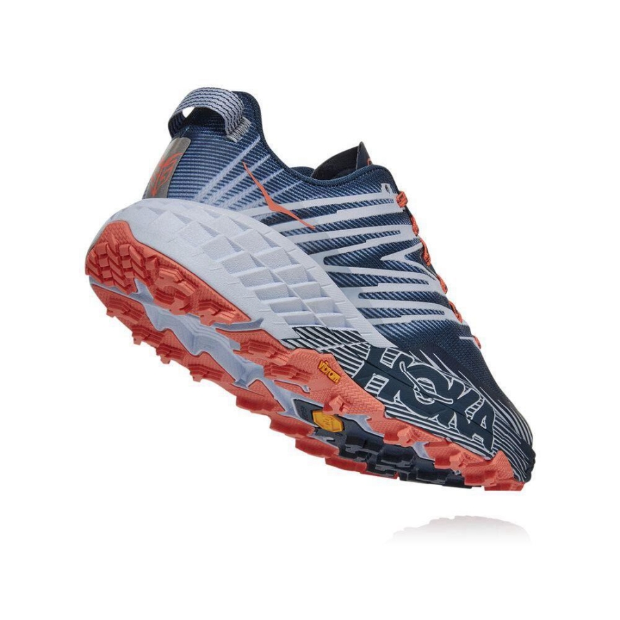 Women's Hoka Speedgoat 4 Running Shoes Blue / White | US74XYAWJ