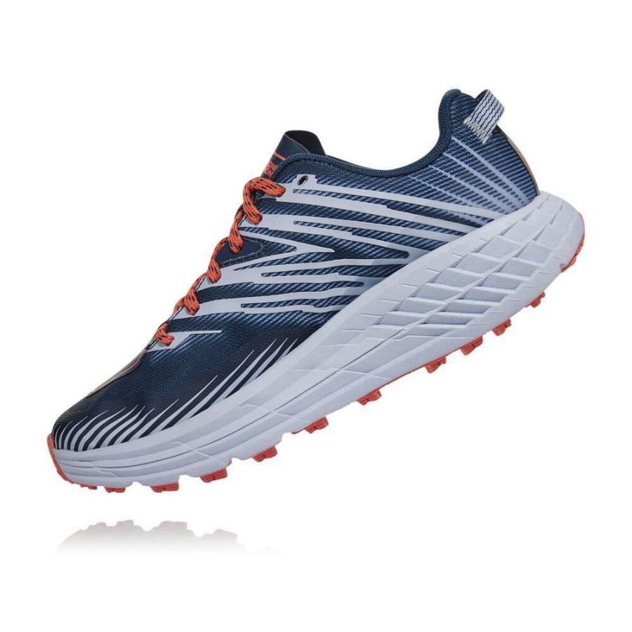 Women's Hoka Speedgoat 4 Running Shoes Blue / White | US74XYAWJ