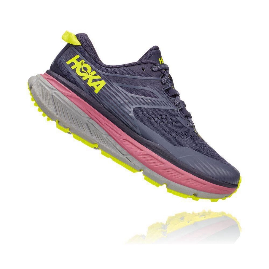 Women's Hoka Stinson ATR 6 Hiking Shoes Navy / Pink | US41WAPUD