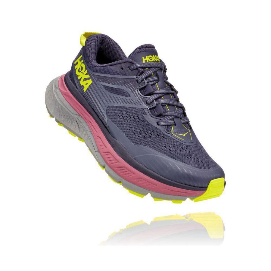 Women\'s Hoka Stinson ATR 6 Hiking Shoes Navy / Pink | US41WAPUD