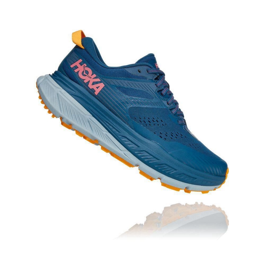 Women's Hoka Stinson ATR 6 Hiking Shoes Navy | US71IJMGL