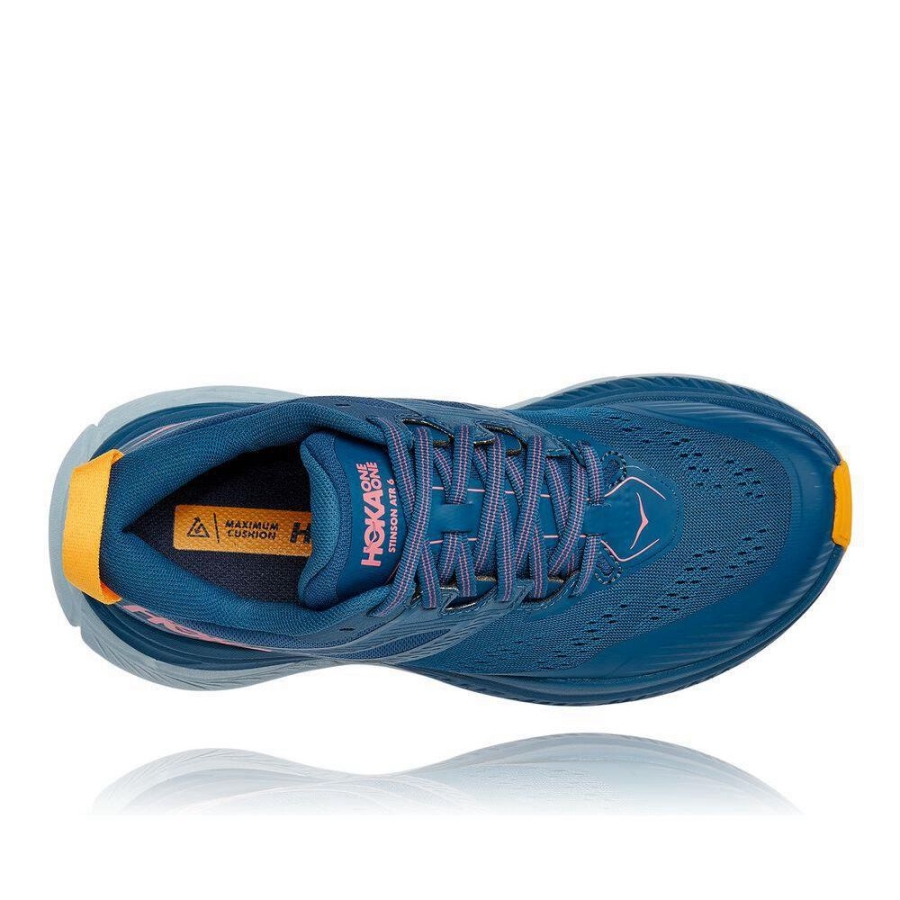 Women's Hoka Stinson ATR 6 Hiking Shoes Navy | US71IJMGL