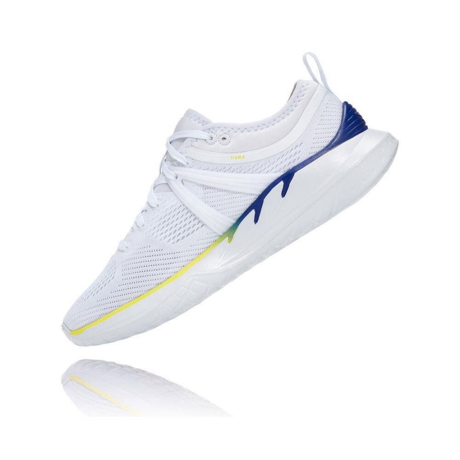 Women's Hoka Tivra Road Running Shoes White / Blue | US17CVNFY