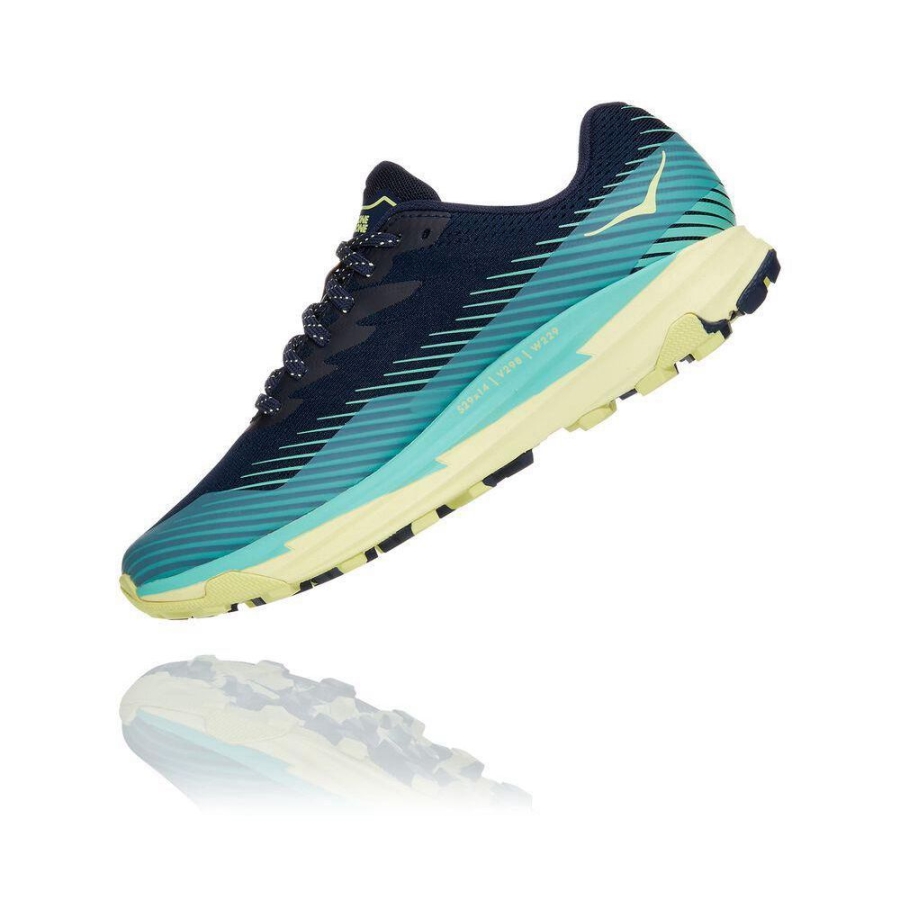 Women's Hoka Torrent 2 Sneakers Black / Blue | US80RIQDA